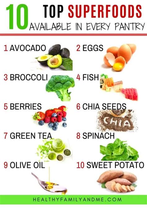 What are the 6 super foods?